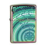 ThreadHeads Zippo Lighter with Psychedelic Design - Front View