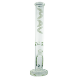 MAV Glass 18" Classic Straight Bong in Borosilicate, Front View on White Background