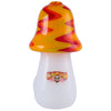 Crush Headdy Topper Hand Pipe with Colorful Mushroom Design and Dragon Badge - Front View