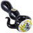 Crush Eye Candy Black Onyx Tusk Hand Pipe with Vibrant Swirl Design - Top View