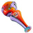 Crush Cone-Body Crayon Spoon Hand Pipe in Orange & Purple - Angled Side View