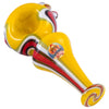 Crush Cone-Body Crayon Spoon Hand Pipe in Yellow - Angled Side View
