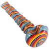 Crush Eye Candy MegaTwist 5" HandPipe with Flat Mouthpiece in Heavy Blue, Vibrant Swirl Design