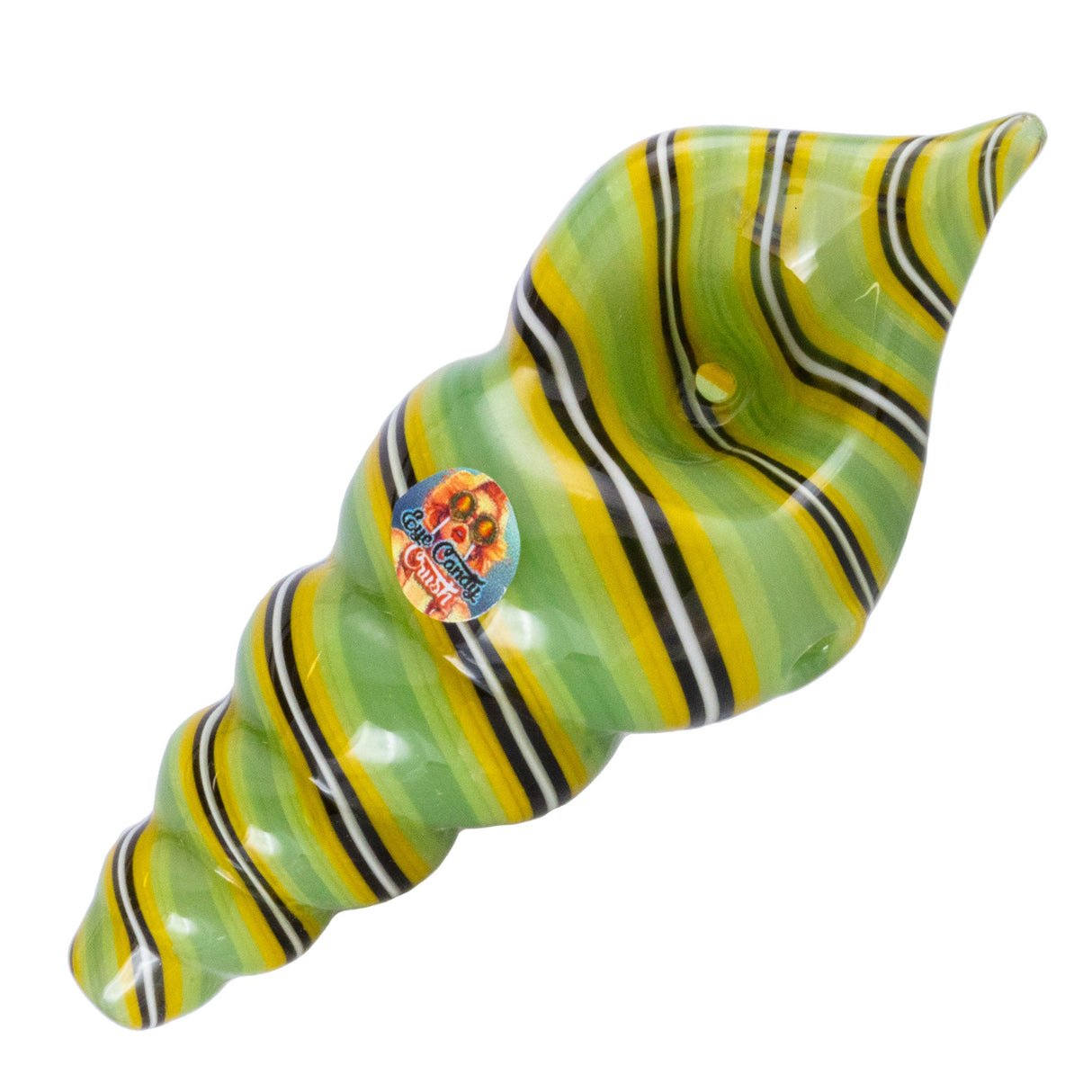 Crush Eye Candy Sea Shell Hand Pipe in Vibrant Colors - 4" Borosilicate Glass