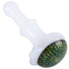 Crush 3D Flower Head Slime-Body Spoon Pipe in White - Top View with Deep Bowl