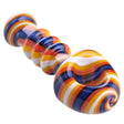 Crush Shovel Head Spoon Pipe in Rainbow - Borosilicate Glass Handpipe for Dry Herbs, Side View