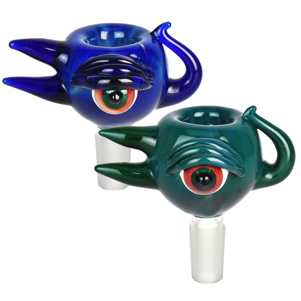 Vision Giver Herb Slide in 14mm with Eye Design - Blue and Green Variants