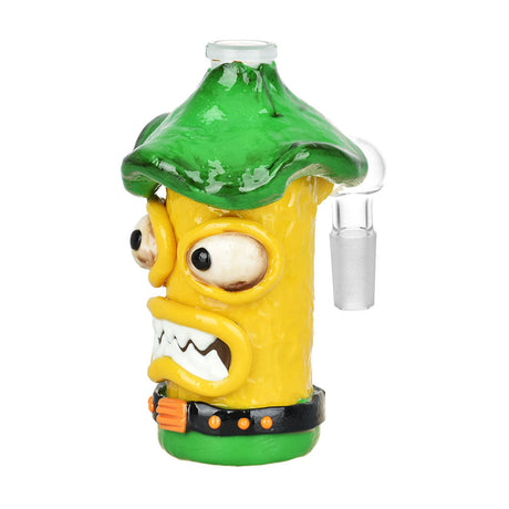 Shroom Monster Glass Ash Catcher with Colorful Enamel, 14mm Male, 90 Degree Angle