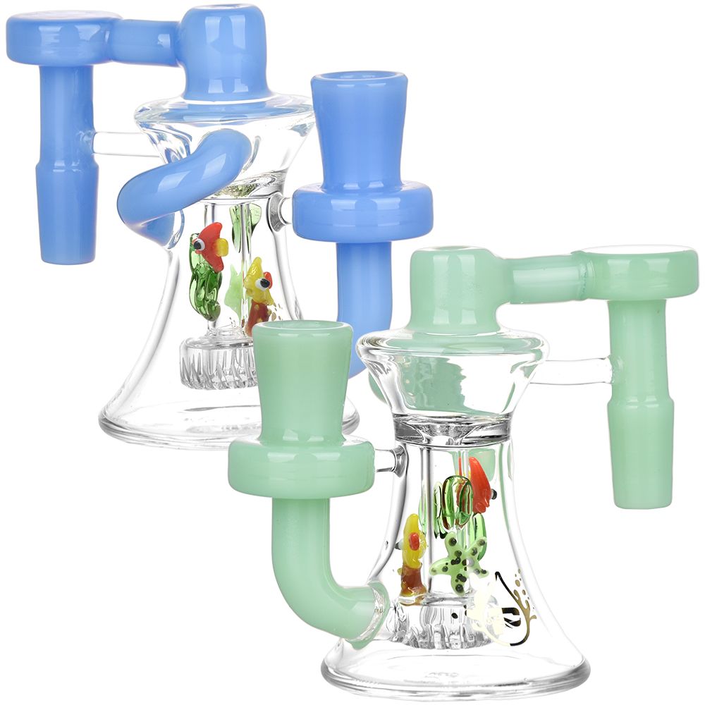 Pulsar Reef Romp Recycler Ash Catcher - 3.75" / 14mm / 90D / Colors Vary