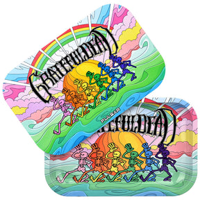 Pulsar Grateful Dead "Under the Rainbow" Rolling Tray Kit, 11"x7", vibrant and colorful design