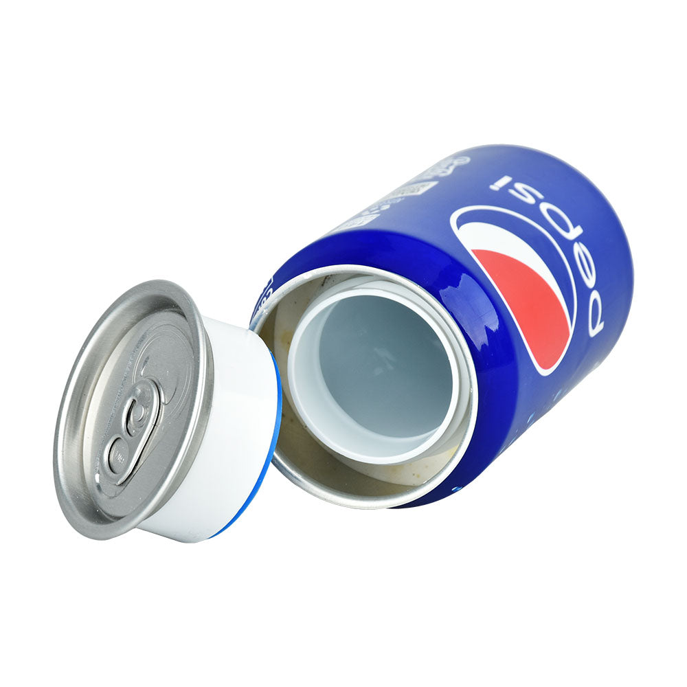 Hidden storage disguised as a Pepsi can, side view showing secret compartment, ideal for safekeeping
