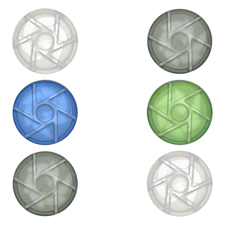Glass House 30mm Borosilicate Spinner Carb Caps 6-Pack - Assorted Colors
