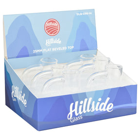 Hillside Glass Quartz Banger Set, 14mm Male 90°, Front View on White Background