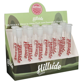 Hillside Glass 4.5" Downstem Display, 12PC, 14mm to 19mm Female Joint, Borosilicate