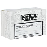 GRAV 5PC Set Long Neck Seamless Banger 14mm Male 90 Degree in Packaging