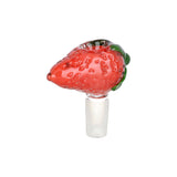 Strawberry Herb Slide - 14mm Male, Borosilicate Glass, Front View on White Background