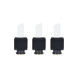 Focus V Saber Replacement Tip 3-Pack with Ceramic Inserts for Dab Rigs, Front View on White Background