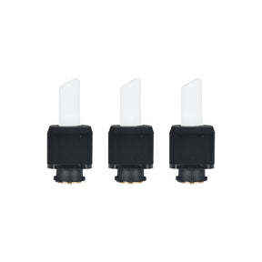 Focus V Saber Replacement Tip 3-Pack with Ceramic Inserts for Dab Rigs, Front View on White Background