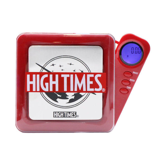 Infyniti High Times Panther Pocket Scale, 50g X 0.01g, Red, Front View with Digital Display