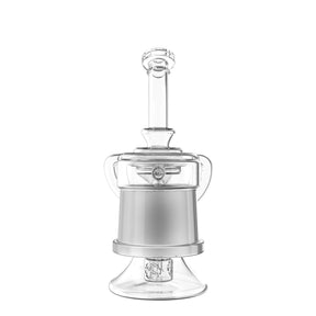 Dr. Dabber Switch Sidewinder Attachment with Snowflake Perc, clear borosilicate glass, front view