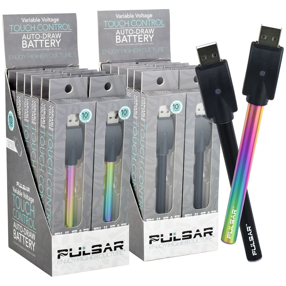 Pulsar VV Auto-Draw 510 Battery & Charger | 280mAh | 12pc Display DankGeek Pulsar VV Auto-Draw 510 Battery & Charger | 280mAh | 12pc Display DankGeek