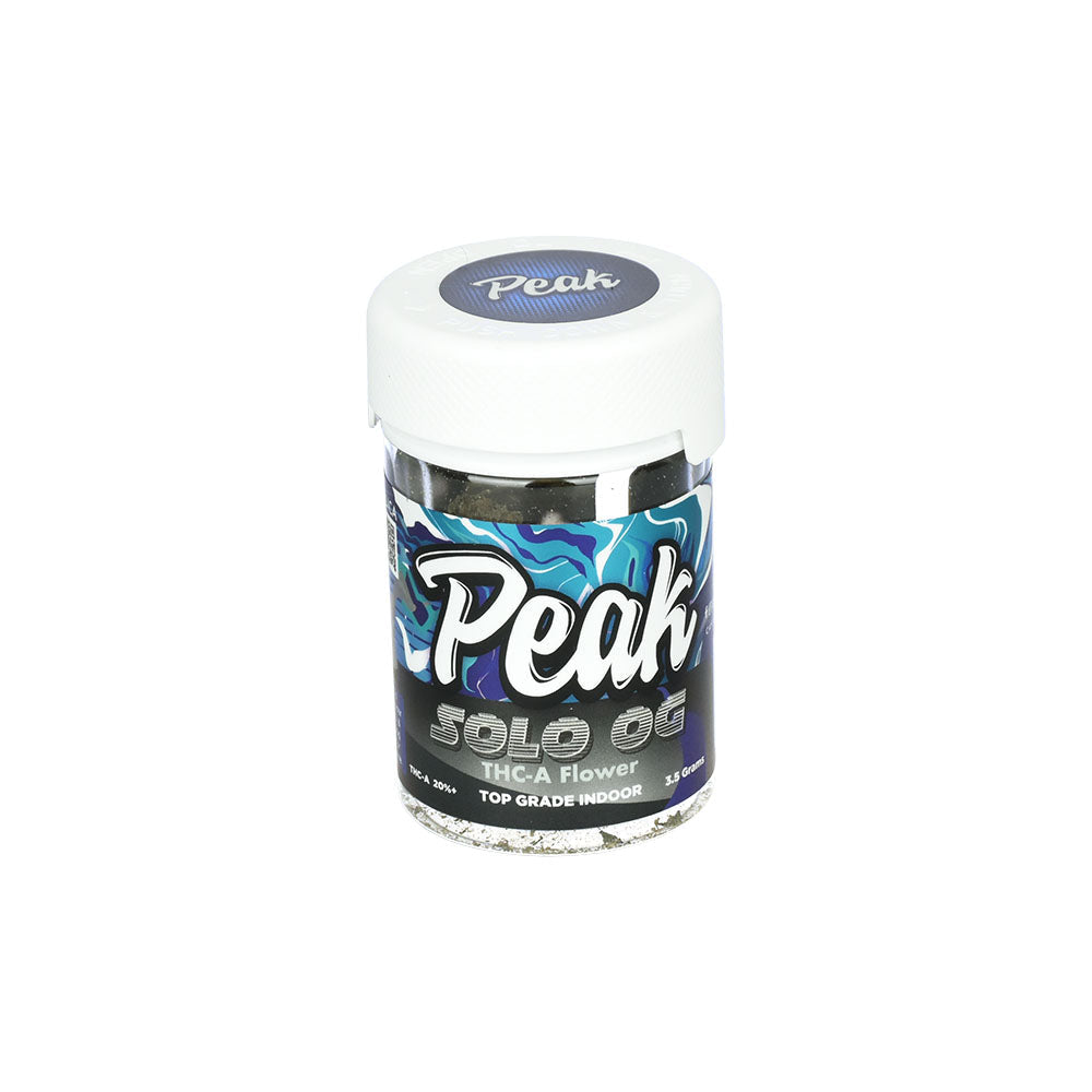 Peak High Potency Indoor THC-A Flower 3.5g jar, 2pc bundle, front view on white background