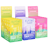 ELFTHC Eldarin Blend D8 + Live Resin Disposable 5mL in 5pc Display, featuring various flavors