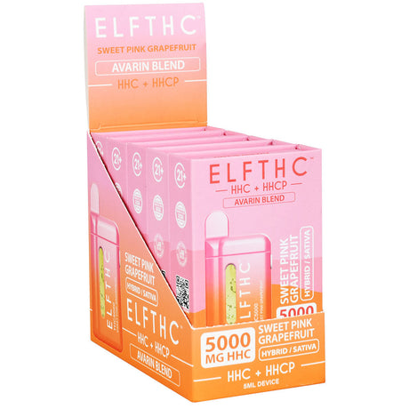 ELFTHC Avarin Blend HHC + HHCP Disposable 5mL Display, Front View, 5-Pack