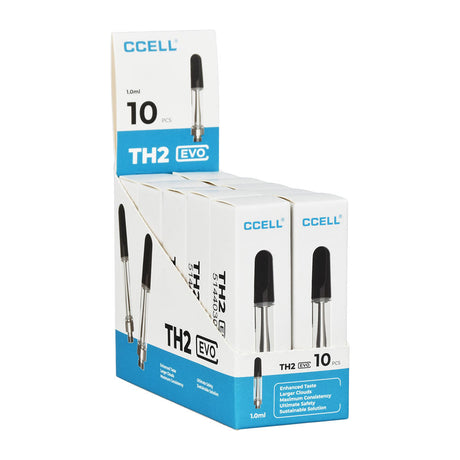 10PC DISPLAY - CCELL TH2 510 Cartridge 1ml - Front View on White Background