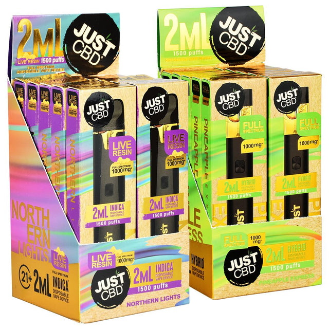 JUST CBD Full Spectrum Disposable Vape Pens, 2ml Pineapple Express, Front View