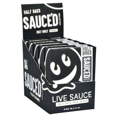 Half Baked x Sauce'd THCA Disposable Vape 4g Display Box Front View