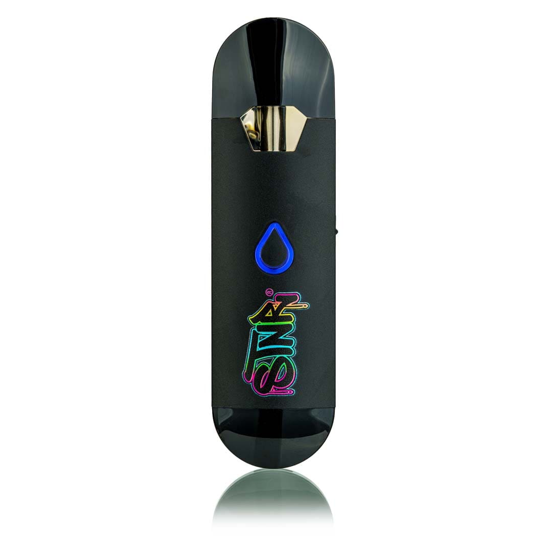 STNR THCA Disposable Vape 2g front view, sleek black design with colorful logo, easy-to-use for CBD