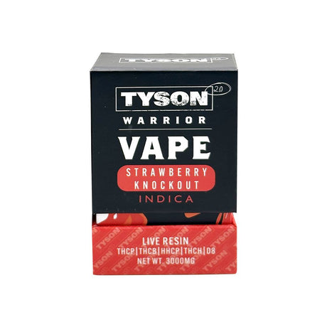 TYSON 2.0 Warrior Strawberry Knockout Indica Disposable Vape Display Box Front View