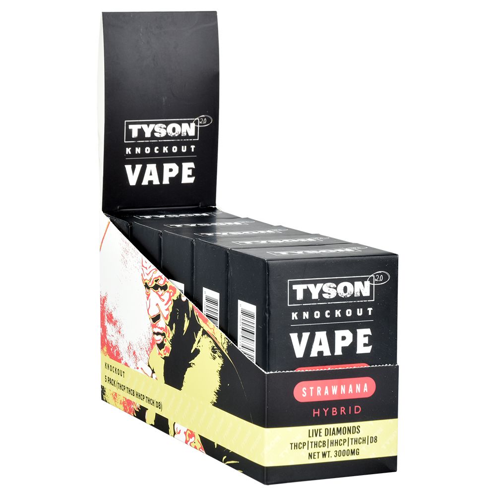 TYSON 2.0 Knockout Live Diamonds Disposable Vape Strawnana 3g Display