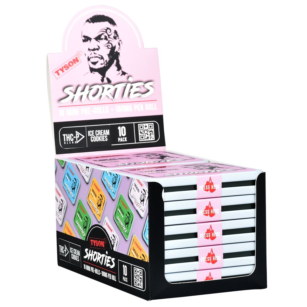 TYSON 2.0 THCP Blend Pre-Roll Shorties Display Box, Ice Cream Cookies Variant, 10 Pack