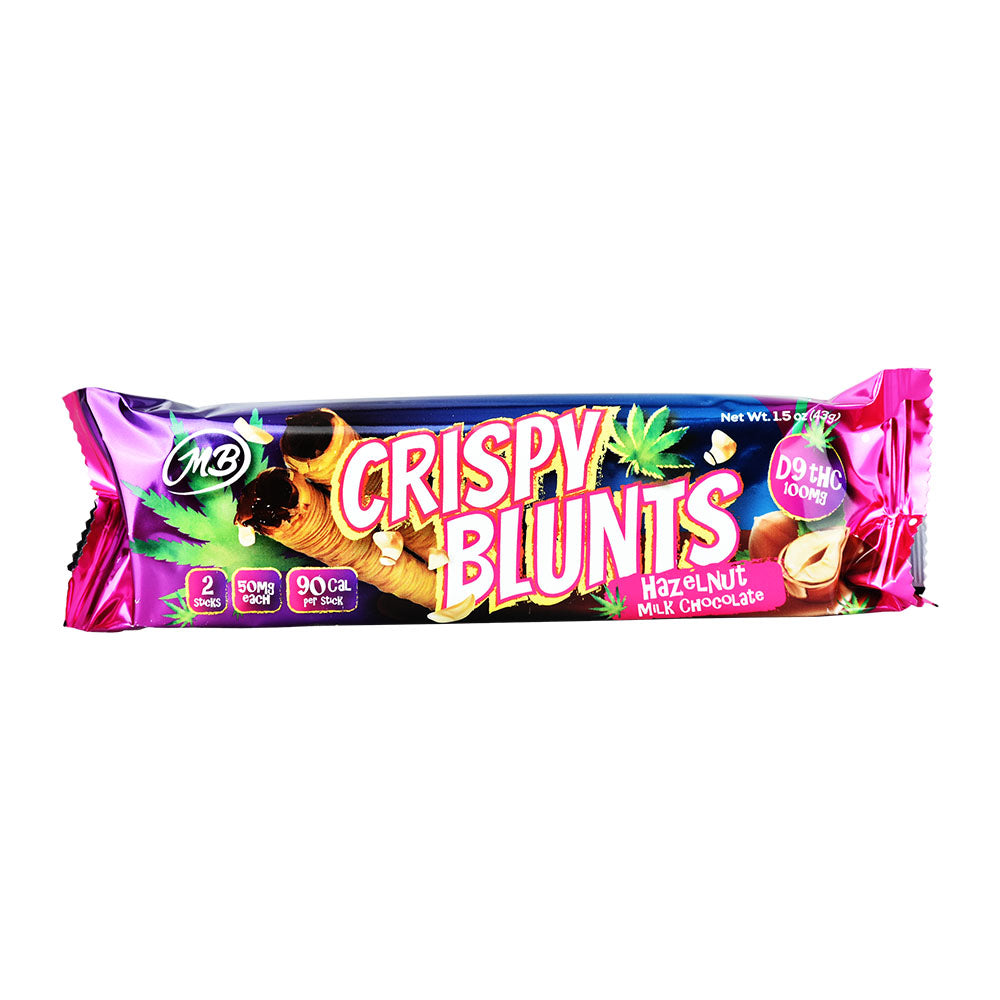 Crispy Blunts D9 Phyllo Dough Hazelnut Chocolate 100MG Front View