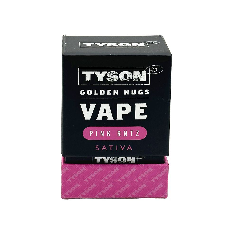 TYSON 2.0 Golden Nugs Live Rosin Disposable Vape in Pink Rntz Sativa - Front View