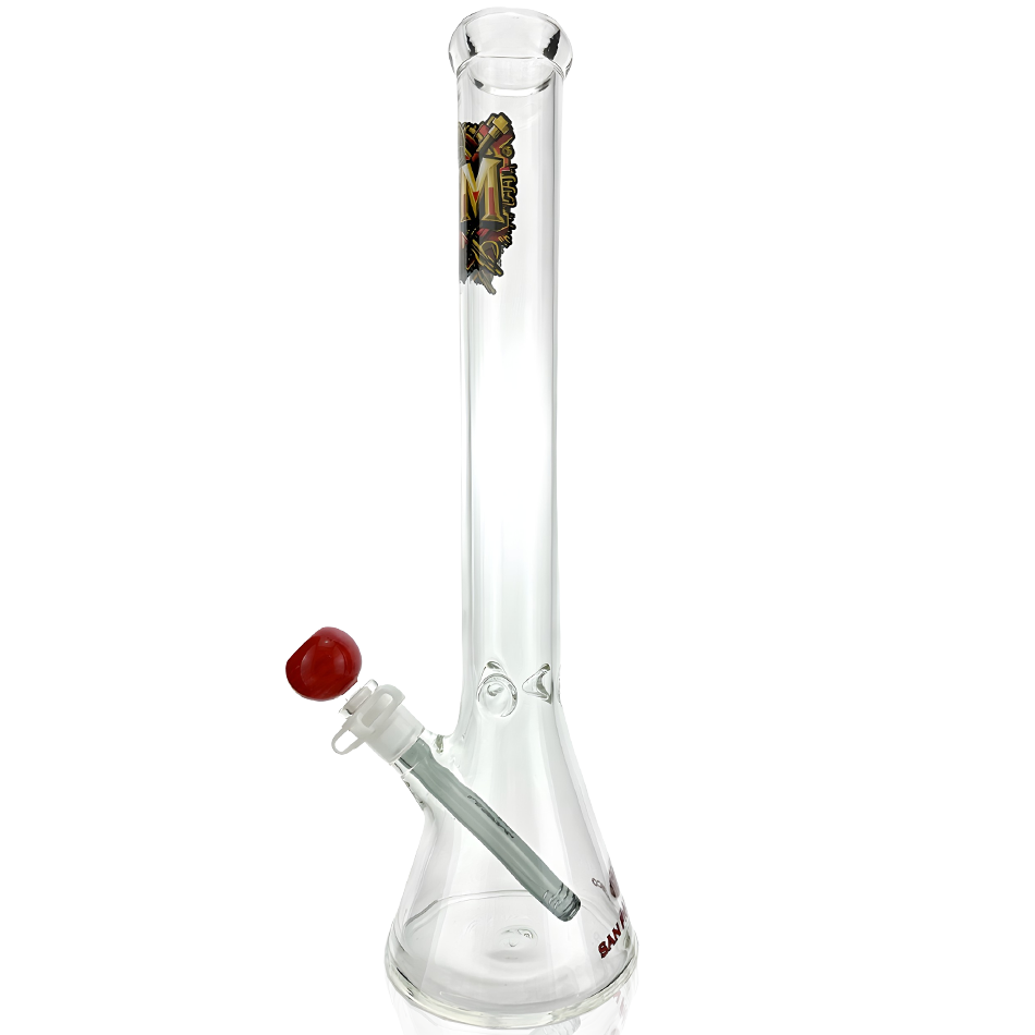 18" AFM San Francisco Football Beaker Bong with 5mm thick glass and colored accents