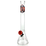 AFM 18" Boston Baseball 5mm Beaker Bong, clear borosilicate glass, front view