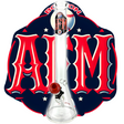 AFM 18" Boston Baseball Beaker Bong with red and blue accents, front view on themed background