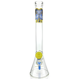 AFM 18" Los Angeles Football Beaker Bong, 5mm thick glass, front view on white background