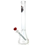 AFM 18" Miami Basketball Beaker Bong with red bowl, front view on white background