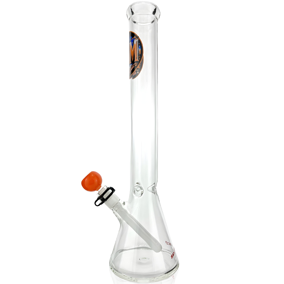 18" AFM San Francisco Baseball Beaker Bong with 5mm thick borosilicate glass, front view