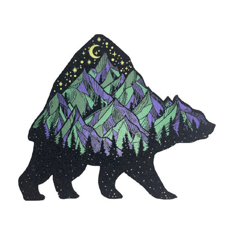 East Coasters 12" Dab Mat with Save The Bears design, featuring mountain landscape