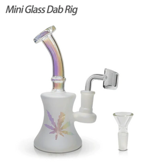 Waxmaid Shower Head Mini Glass Dab Rig Kit with 90 Degree Banger Hanger