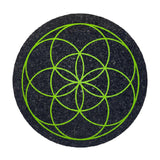 East Coasters 8 inch Dab Mat with Seed of Life design, perfect for protecting surfaces