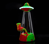 Glass Silicone UFO Bong with Glow-in-the-Dark Lid