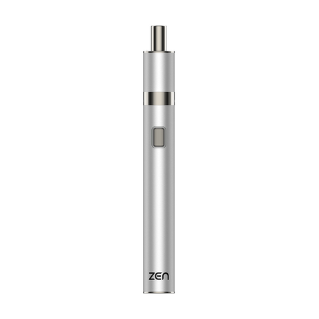 Yocan Zen Vaporizer in Silver - Sleek, Portable Design with Easy-to-Use Button - Front View