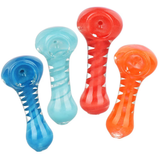 Simple Twist Up Glass Spoon Pipe | 3" | Colors Vary