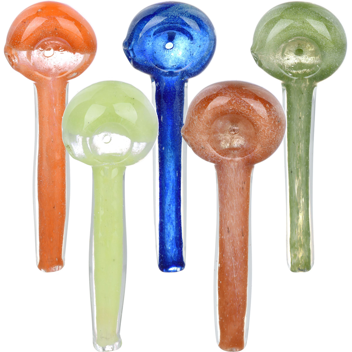 Simply Stated Skinny Handle Spoon Pipe | 4" | Colors Vary